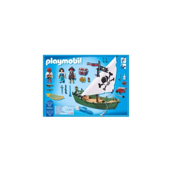Playmobil Pirates - Barca piratilor cu motor