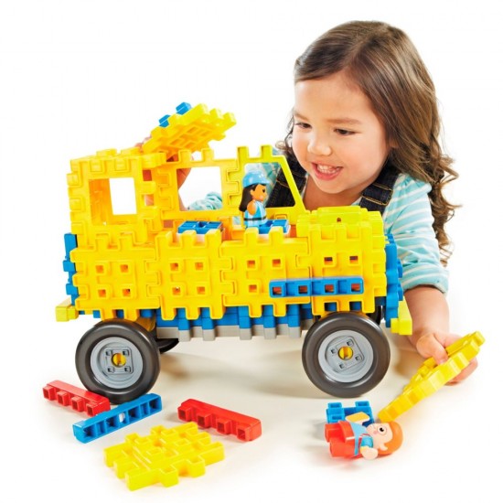 Set constructie Autobuz scolar 72 piese