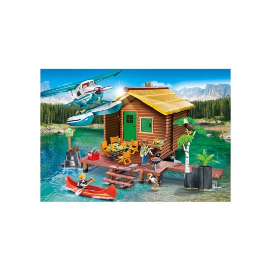Playmobil Wild Life - Casuta de lemn pe lac