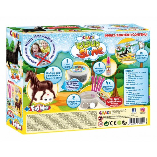 Set creativ plastilina cu figurina 3D calut Cloud Slime