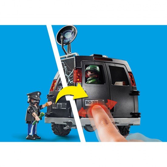 Playmobil City Action - Elicopter de politie in urmarirea dubei