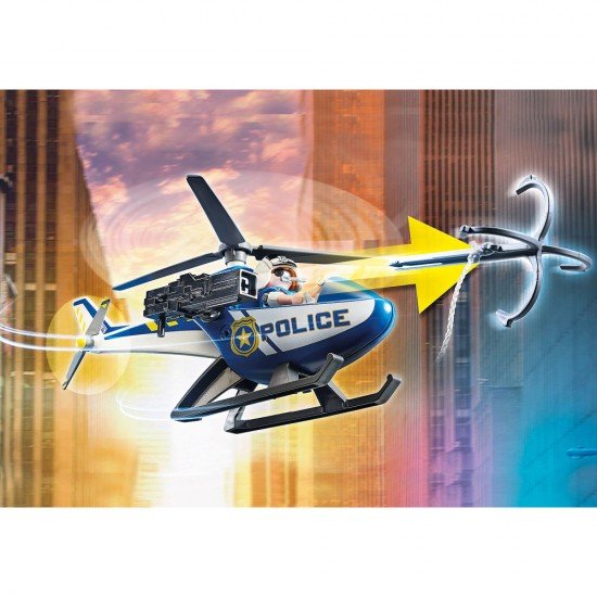 Playmobil City Action - Elicopter de politie in urmarirea dubei