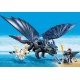 Playmobil Dragons - Hiccup, Toothless si pui de dragon