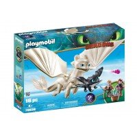 Playmobil Dragons - Light Fury, pui de dragon si copii
