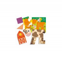 Puzzle tactil ferma Montessori