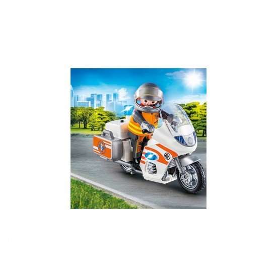 Playmobil City Life - Motocicleta de urgenta cu lumini
