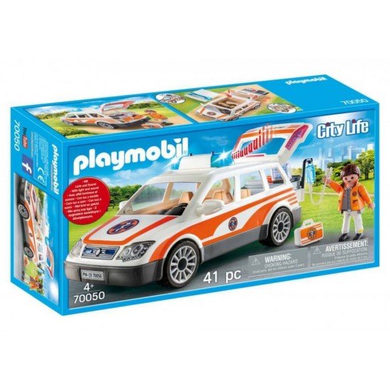 Playmobil City Life - Masina de urgenta cu sirena