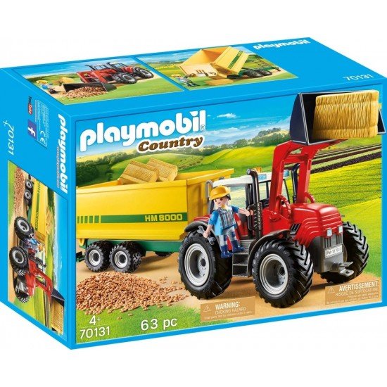 Playmobil Country - Tractor cu remorca galbena