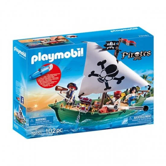Playmobil Pirates - Barca piratilor cu motor