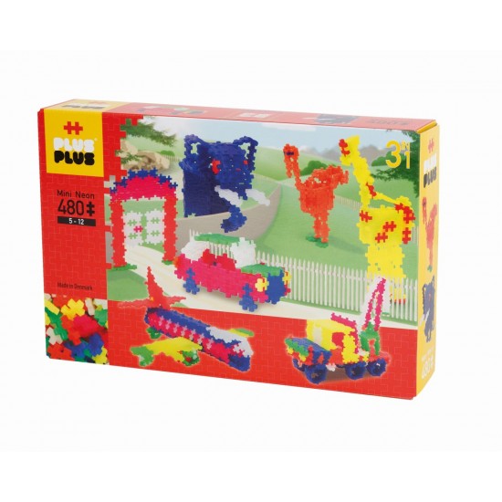 Set constructie Plus-Plus Neon 3 in 1 - 480 piese