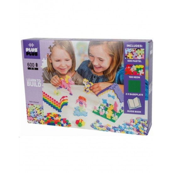 Set constructie Plus-Plus pastel/neon 600 piese