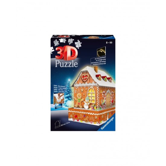 Puzzle 3D cu led Casa turta dulce 216 piese