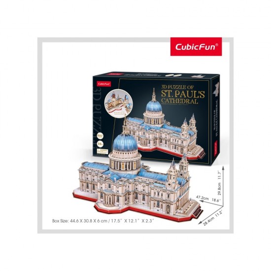 Puzzle 3D CubicFun - Catedrala St. Paul nivel complex 643 piese