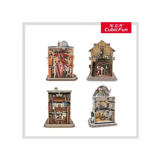 Puzzle 3D Harry Potter 4 in 1 Aleea Diagon 273 piese