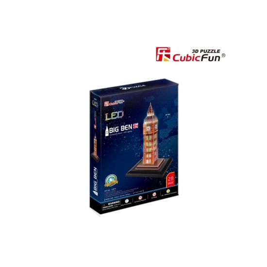 Puzzle 3D cu led Big Ben 28 piese