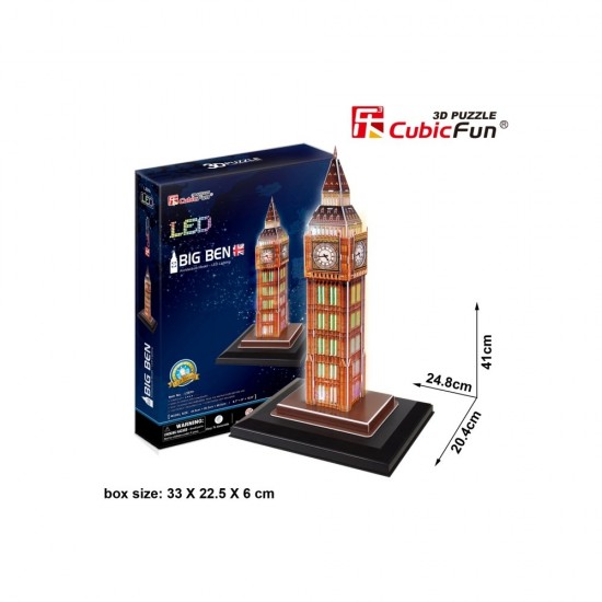Puzzle 3D cu led Big Ben 28 piese