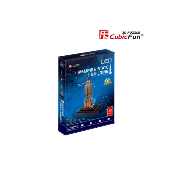 Puzzle 3D cu led Empire State Building 38 piese