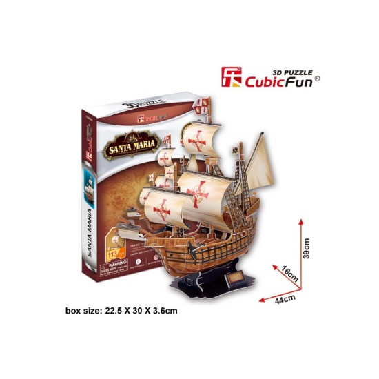 Puzzle 3D nava Santa Maria 113 piese