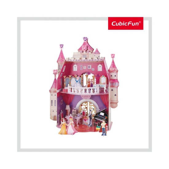 Puzzle 3D cu stickere 95 piese - Aniversarea printesei