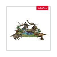 Puzzle 3D cu brosura Parcul dinozaurilor 43 piese