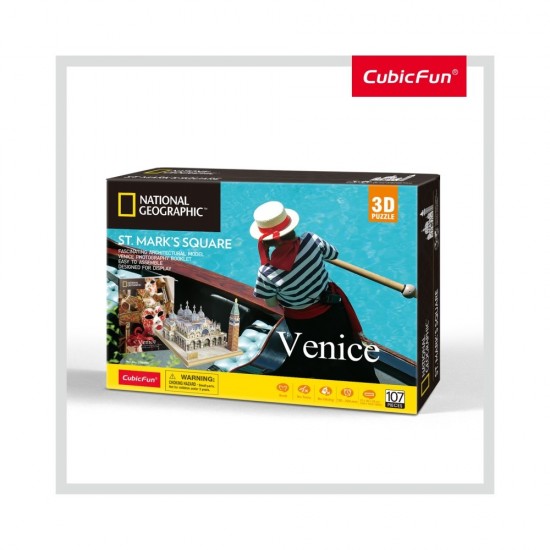 Puzzle 3D cu brosura Piata San Marco 107 piese