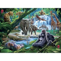 Puzzle animale din jungla 100 piese