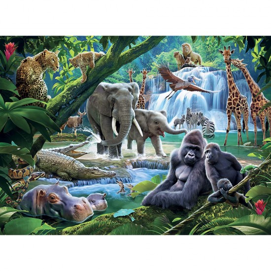 Puzzle animale din jungla 100 piese