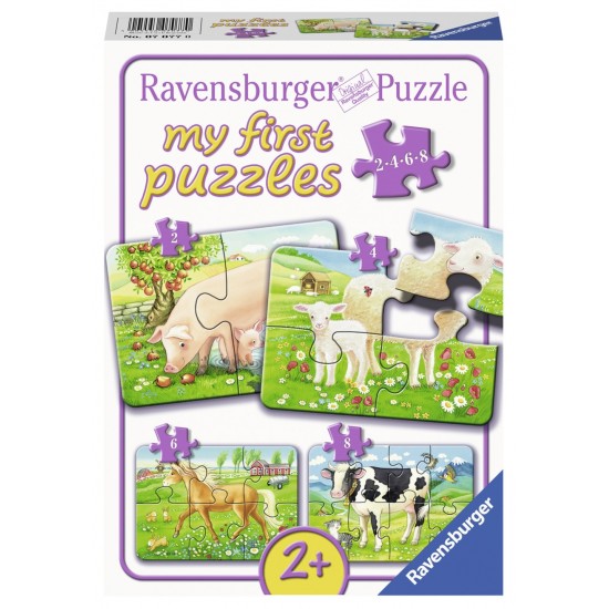Puzzle Animale la ferma 2/4/6/8 piese
