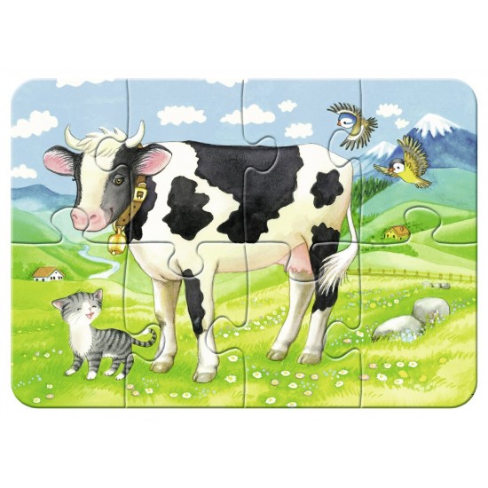 Puzzle Animale la ferma 2/4/6/8 piese