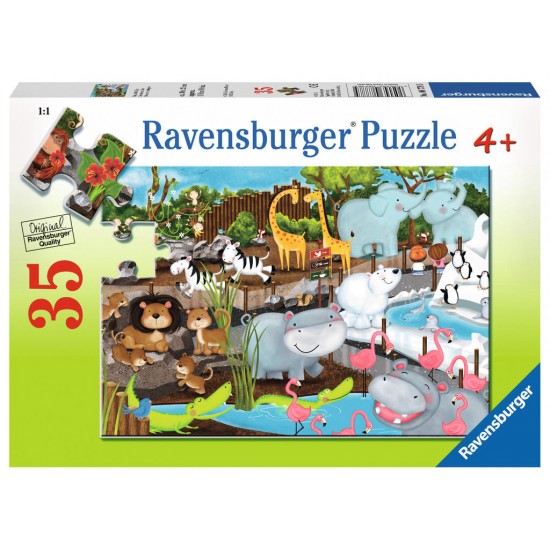 Puzzle animale de la zoo 35 piese