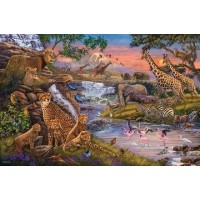 Puzzle Animale salbatice la rau Ravensburger 3000 piese