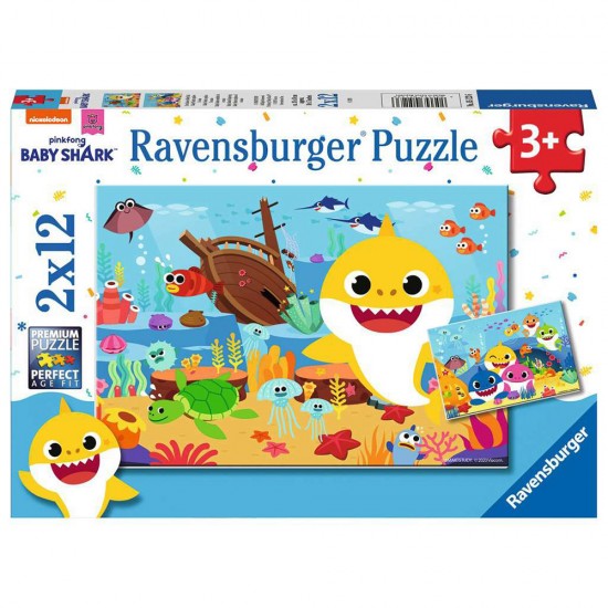 Puzzle Baby Shark 2x12 piese