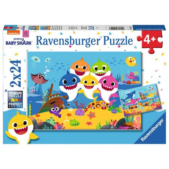 Puzzle Baby Shark 2x24 piese