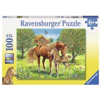 Puzzle Cai pe camp - 100 piese