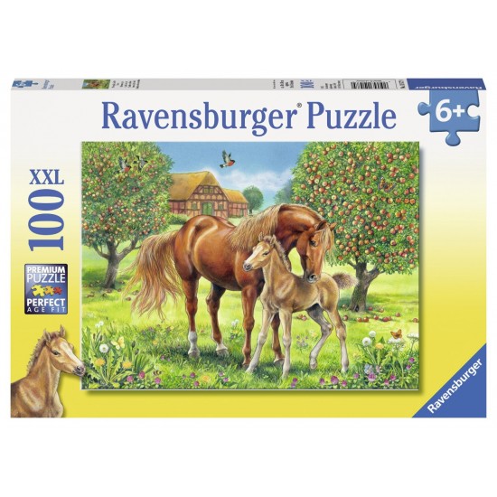 Puzzle Cai pe camp - 100 piese