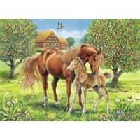 Puzzle Cai pe camp - 100 piese