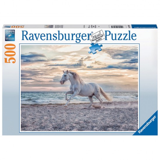 Puzzle cal pe plaja Ravensburger 500 piese