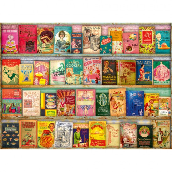 Puzzle 500 piese Ravensburger - Carti de gatit de epoca