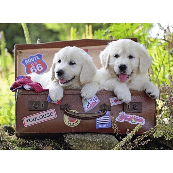 Puzzle catei in valiza 100 piese