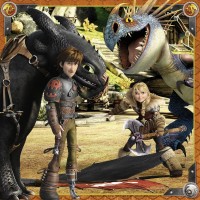 Puzzle Dragons 3x49 piese