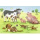 Puzzle Familii animale - 2x12 piese