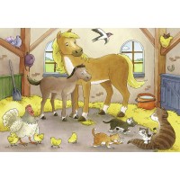 Puzzle Familii animale - 2x12 piese