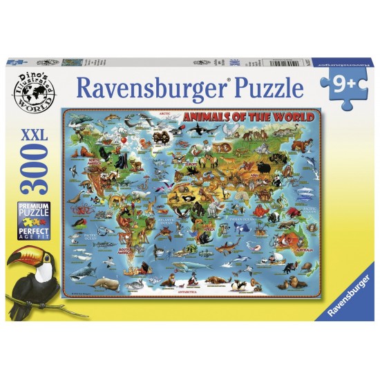 Puzzle Harta Animalelor 300 piese