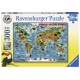 Puzzle Harta Animalelor 300 piese