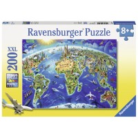 Puzzle Harta lumii - 200 piese