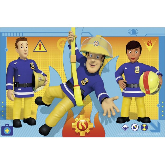 Puzzle in cutie Pompier Sam 6 piese