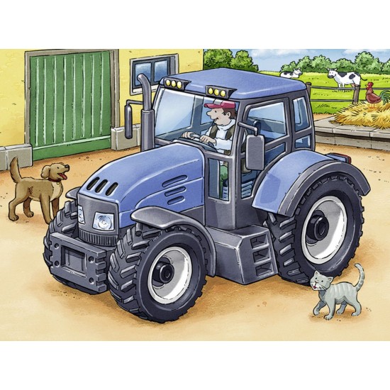 Puzzle in cutie Vehicule 12 piese