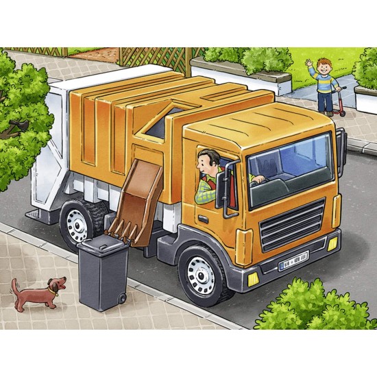 Puzzle in cutie Vehicule 12 piese