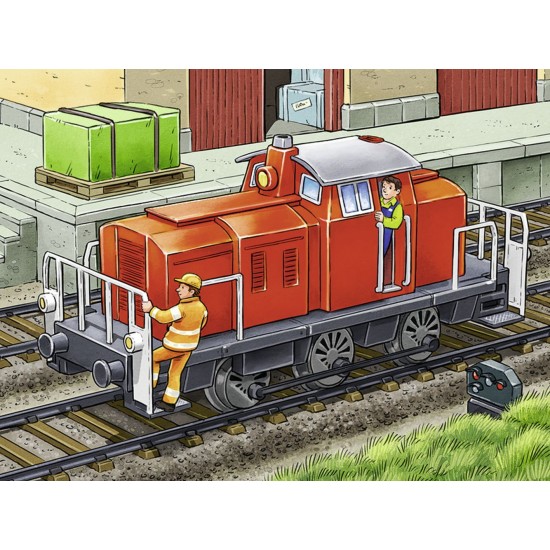 Puzzle in cutie Vehicule 12 piese