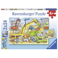 Puzzle Muncind din greu - 2x24 piese
